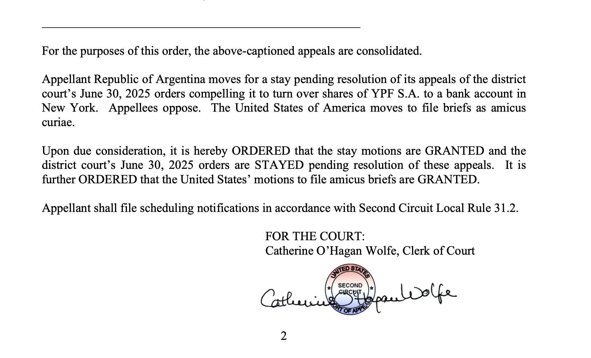 El fallo de la Corte de Apelaciones del Segundo Circuito de Nueva York.