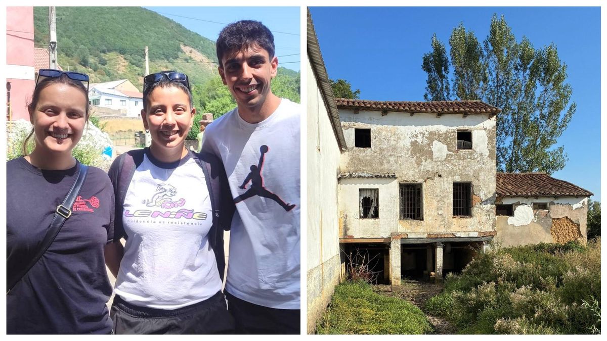 Un estudiante de la Universidad de León hace un inventario de antiguos molinos de la cuenca del Torío