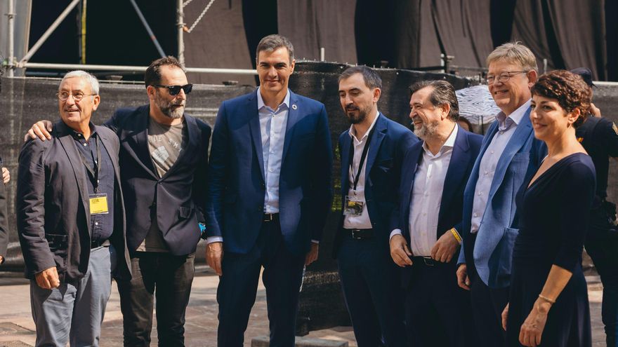José Sanclemente, Gonzalo Cortizo, Pedro Sánchez, Ignacio Escolar, Arsenio Escolar, Ximo Puig y Rosalía Lloret.