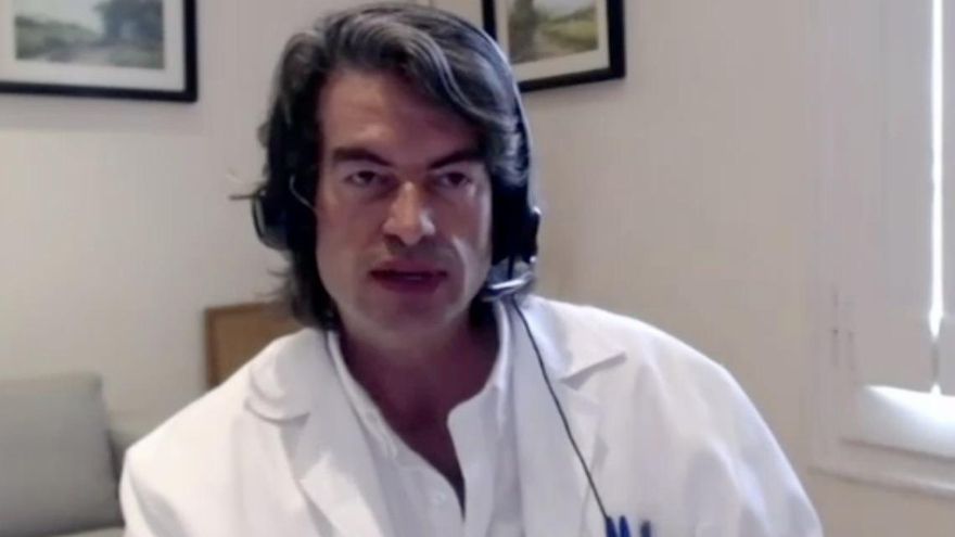 Carlos Mur durante la comparecencia telemática.