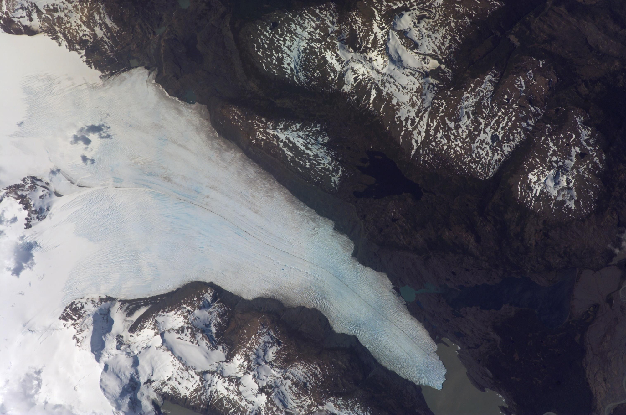 Vista aérea del Glaciar Tyndall