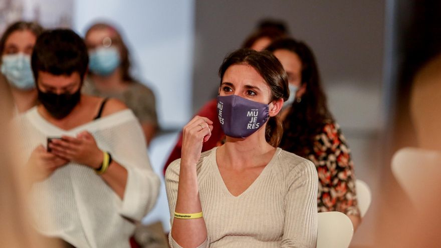 La ministra de Igualdad, Irene Montero en el encuentro 'El feminismo de la cuarta ola: una nueva generación de derechos feministas'