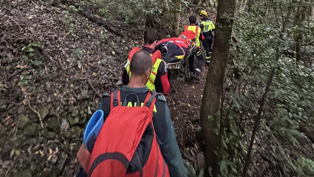 Rescatada una senderista  herida en Los Tilos