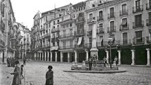 Plaza del Torico de Teruel durante la Guerra Civil