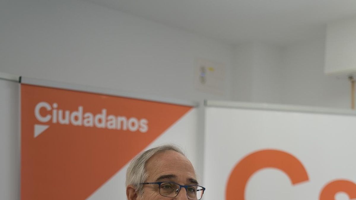 José López en la sede de Ciudadanos.