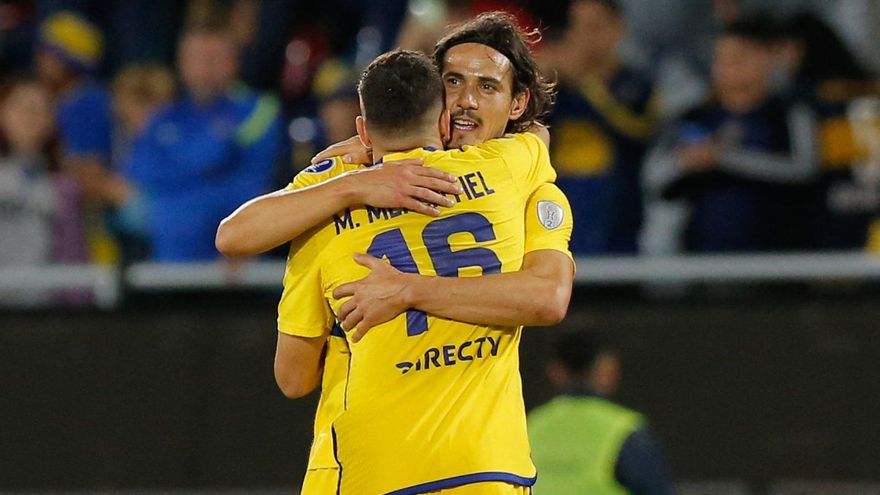 Con golazo de Cavani, Boca se lo dio vuelta a Sportivo Trinidense