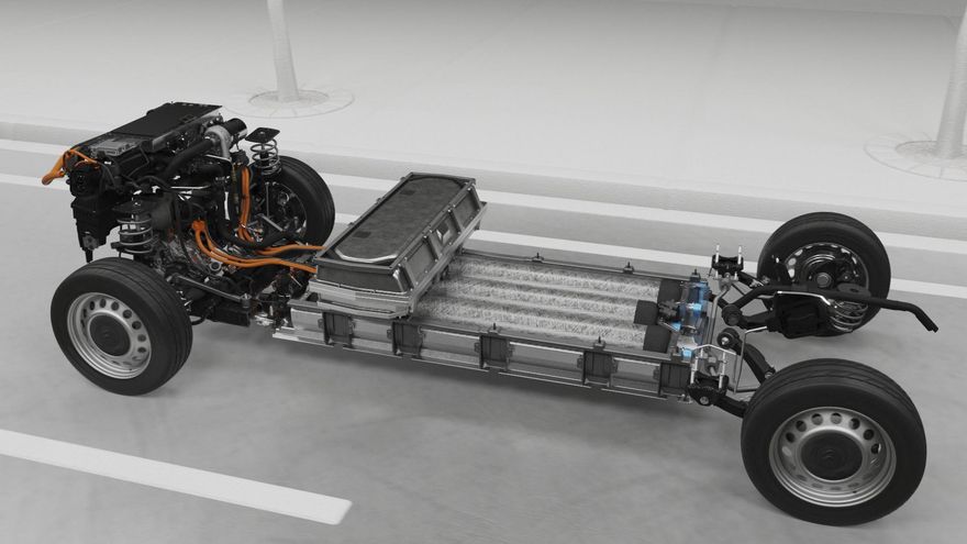 Plataforma del Vivaro-e de hidrógeno, compartida con el Citroën ë-Jumpy.