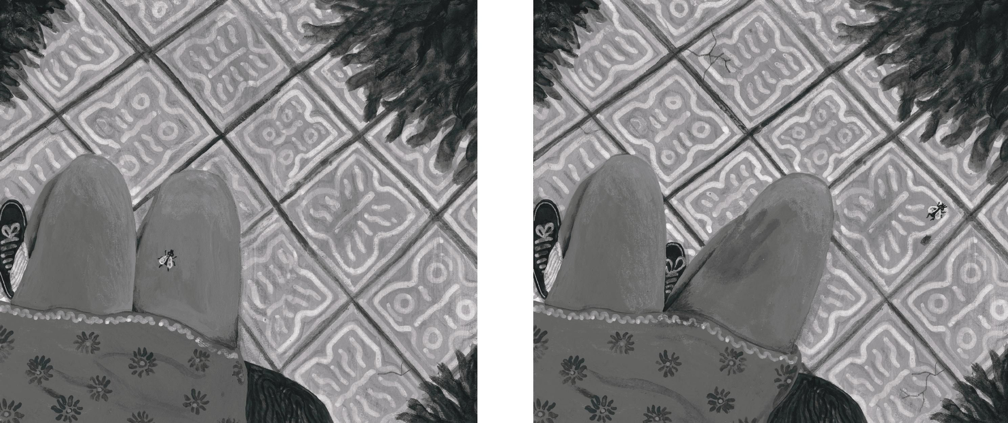 Ilustraciones de Manuel Marsol que acompañan la edición de 'La tiranía de las moscas'. Marsol también es el autor de la portada.