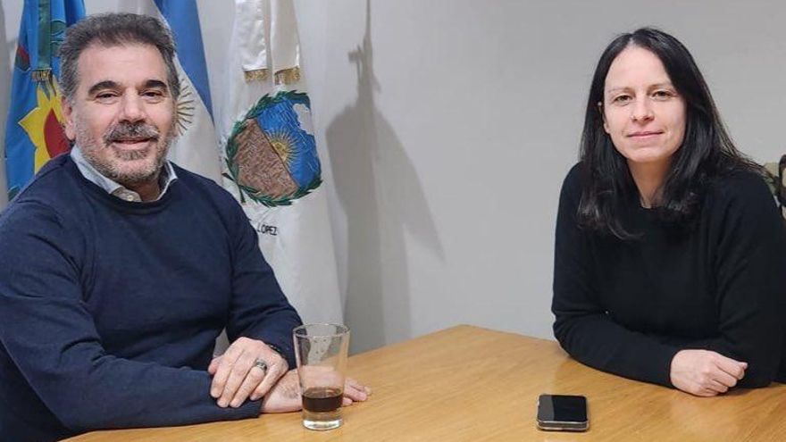 La intendenta Soledad Martínez junto a Cristian Ritondo, negociador del PRO