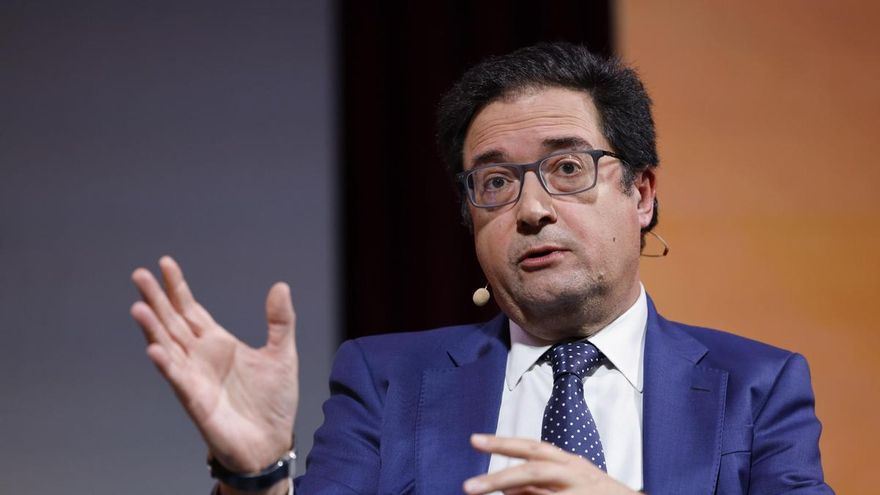 El ministro de Transformación Digital, Óscar López durante su participación este jueves en la IV edición del foro de reflexión 'Metafuturo' organizado por Atresmedia.