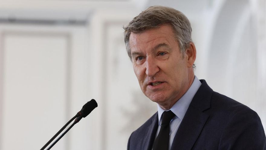 Imagen de archivo (23/04/2025) del presidente del PP, Alberto Núñez Feijóo.