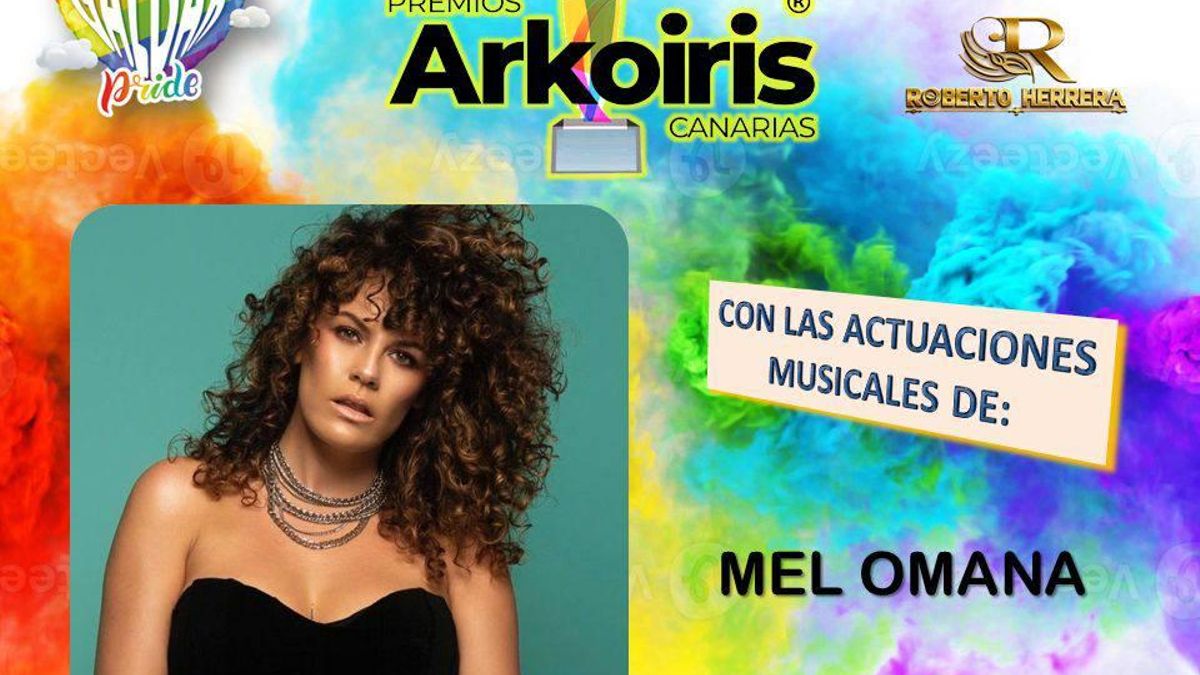 Mel Omana en los Premios Arkoiris Canarias
