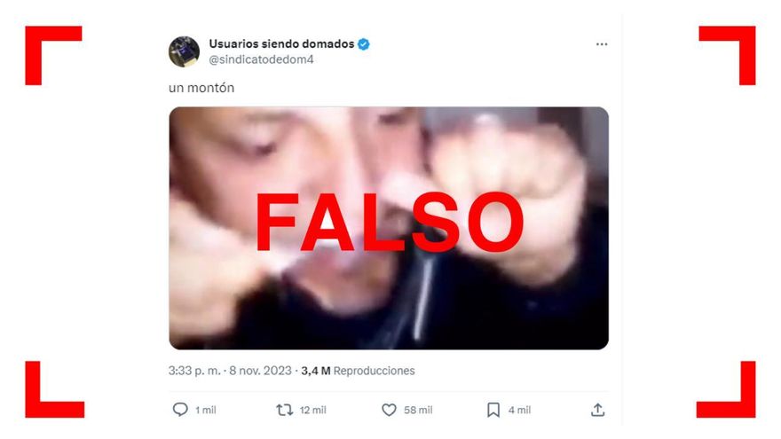 No, Sergio Massa no toma cocaína en este video: la grabación está manipulada