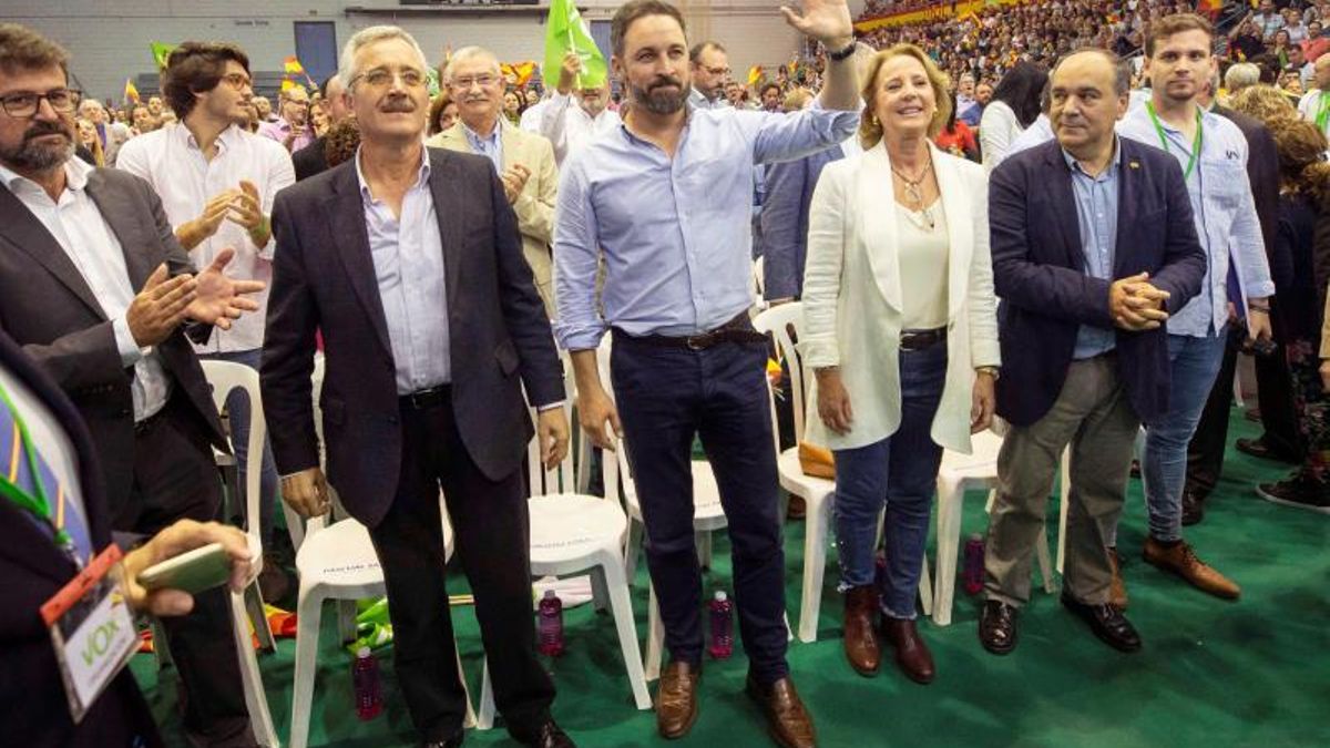 Abascal en el Pabellón Príncipe Asturias de Murcia en octubre de 2019.