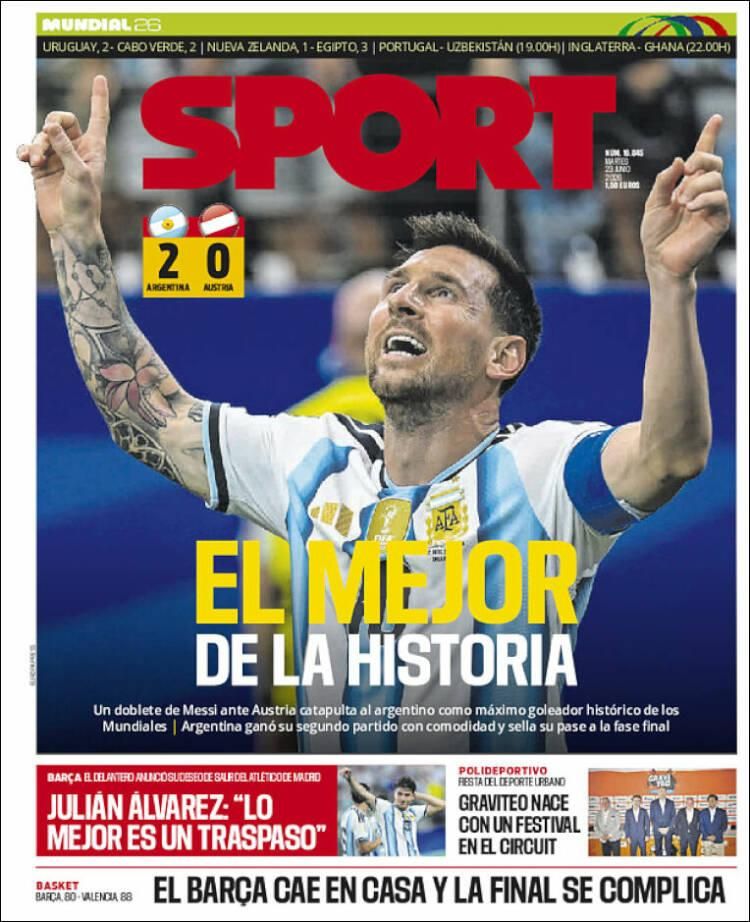 Los diarios del mundo, a los pies de un Messi eterno