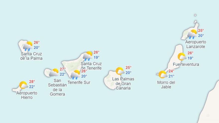 Las lluvias ponen en prealerta a tres islas de Canarias