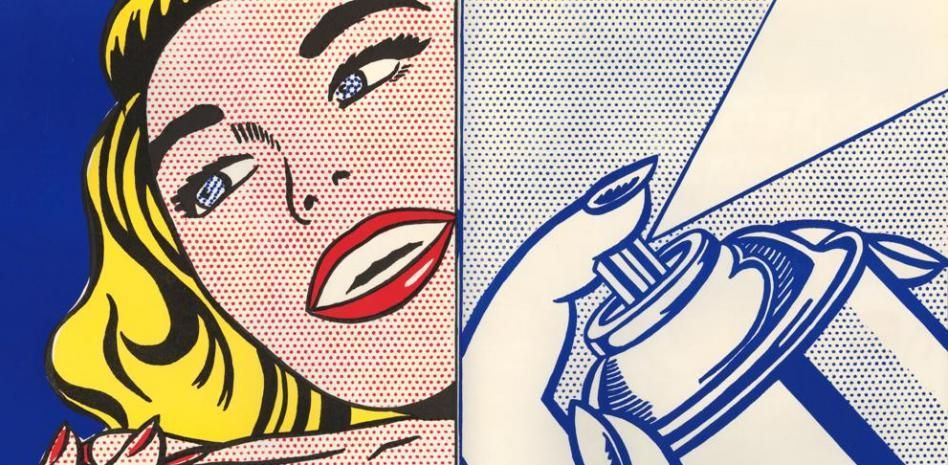 Chica / Bote de espray, de Vida de 1 centavo, de Walasse Ting’ (1964), de Roy Lichtenstein