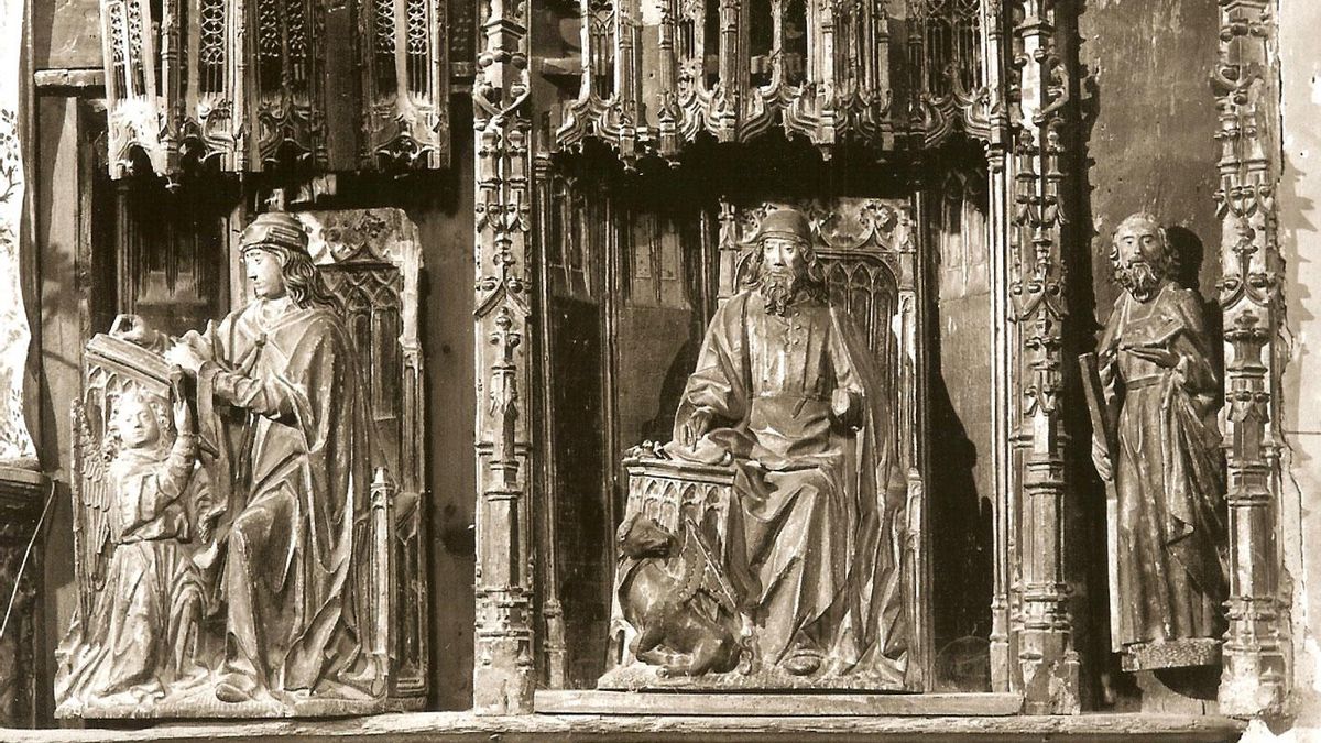 Talla de San Lucas robada en 1979 en Astudillo (Palencia)