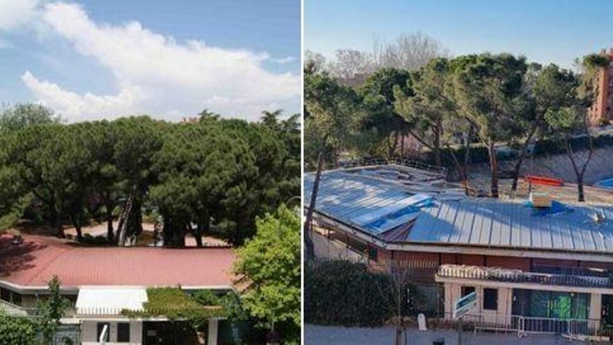 Vecinos de Tetuán y Moncloa se manifiestan para que la piscina de Francos Rodríguez siga teniendo árboles y césped natural