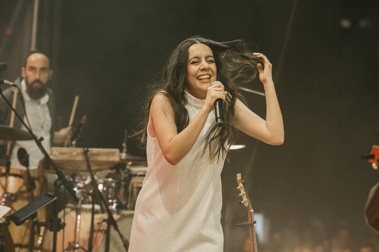 Valeria Castro en una actuación el pasado mes de junio en el Real Jardín Botánico Alfonso XIII de Madrid.