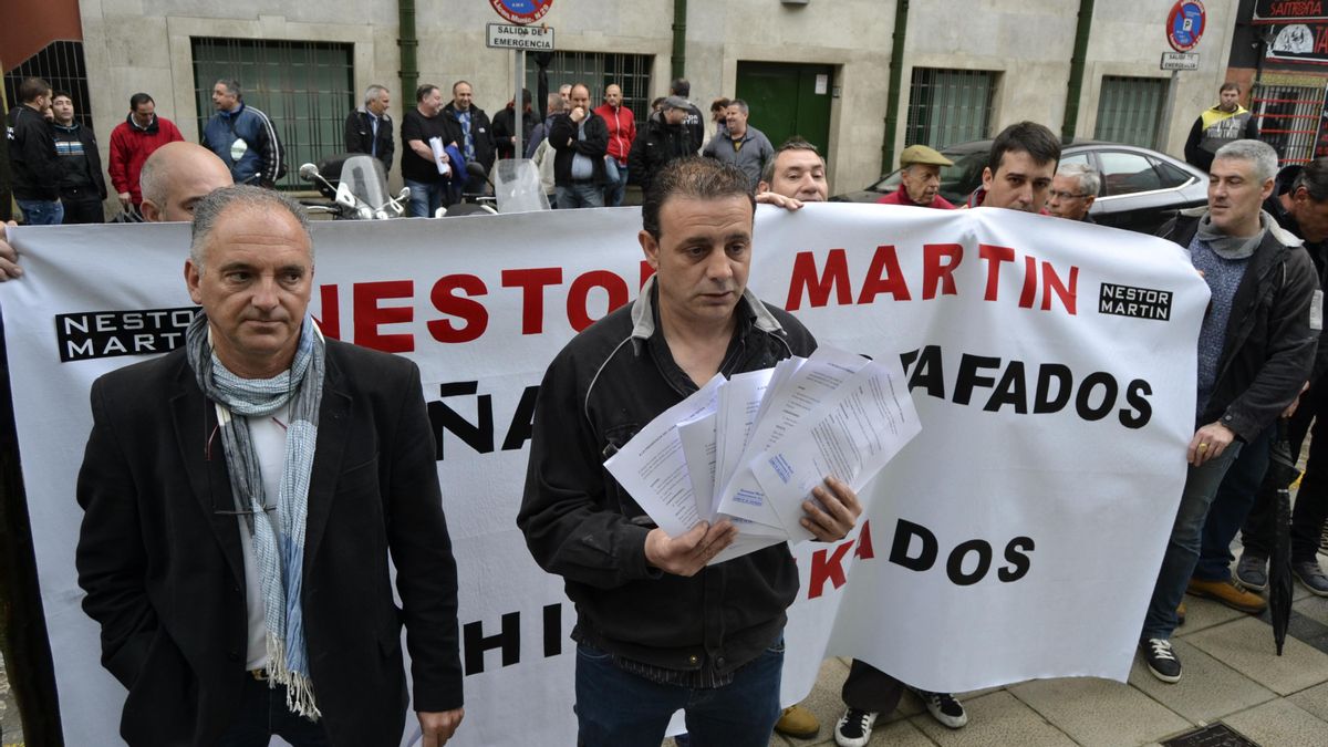 Protesta de los trabajos de la fábrica de Nestor Martin.