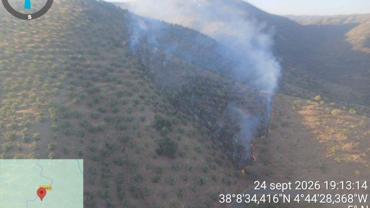 Declarado un incendio forestal en Sierra Morena
