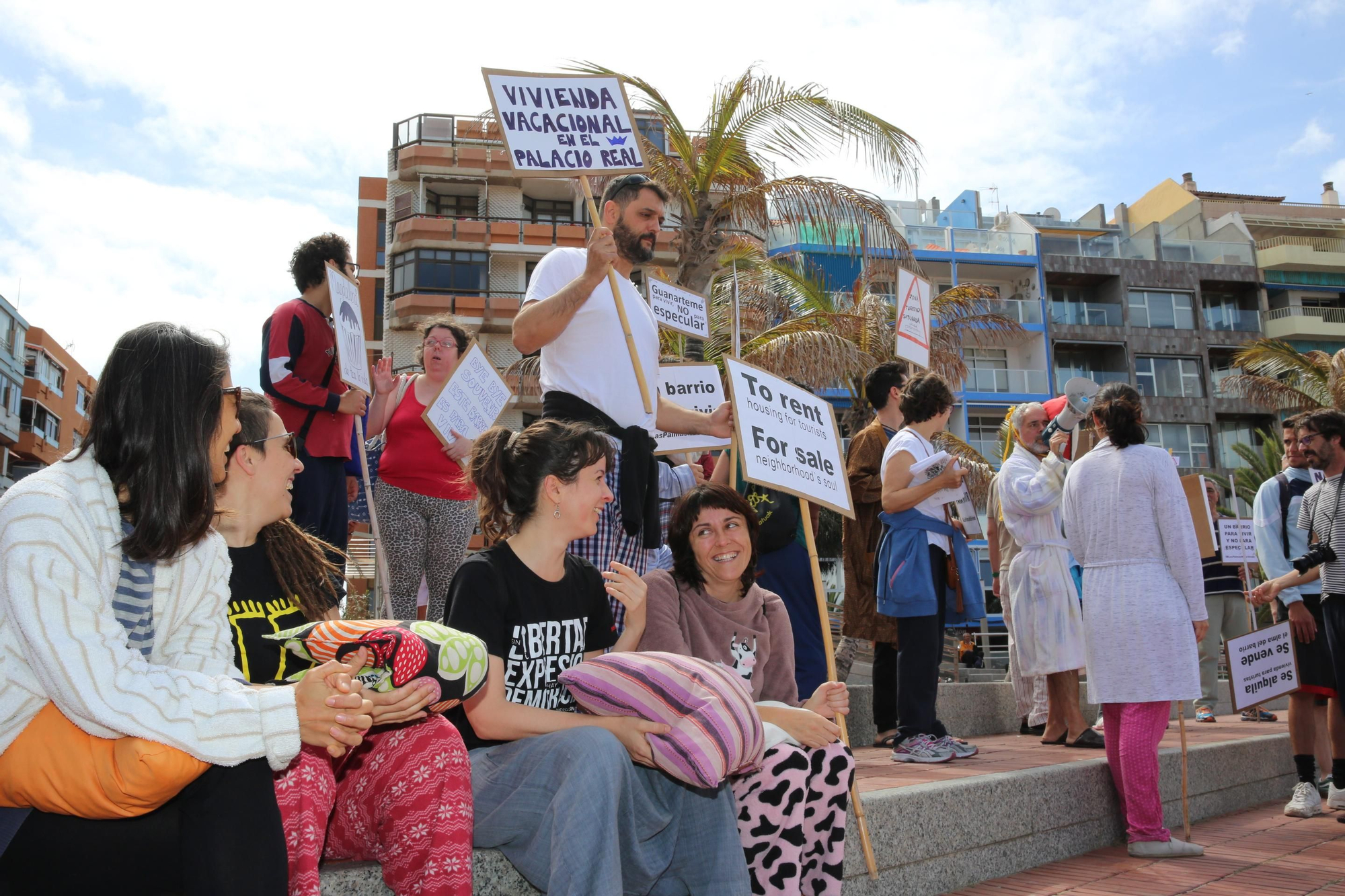 Protesta en Las Palmas de Gran Canaria contra el alquiler vacacional