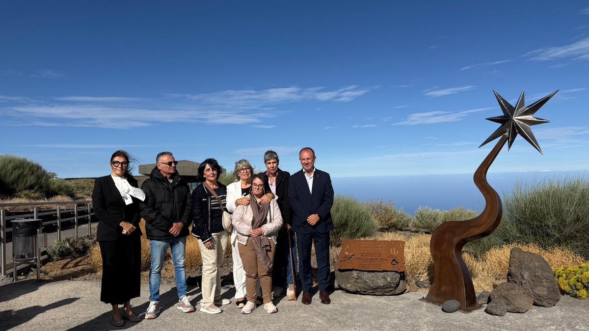 El Cabildo rinde homenaje a Ana Castañeda con una escultura en el Centro de Visitantes del Roque de los Muchachos