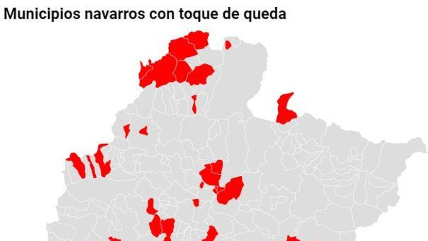 Consulta el listado de los municipios navarros afectados por el toque de queda a partir de la 1.00