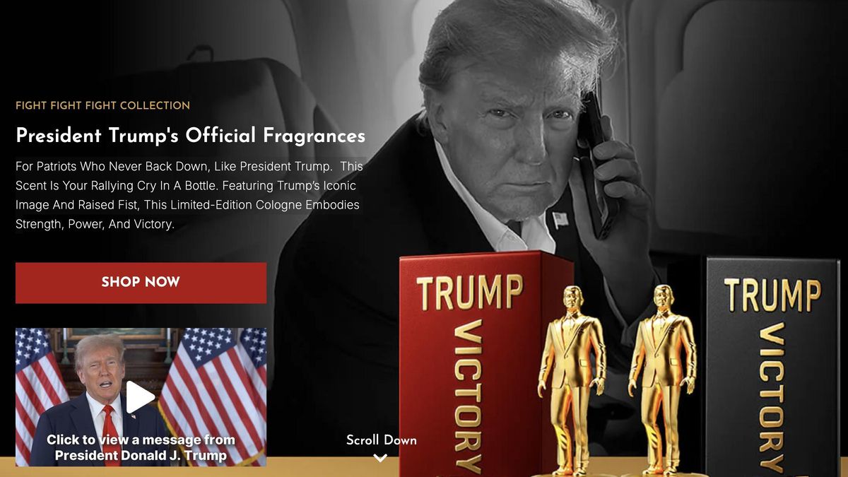 Anuncio de los perfumes de Trump.