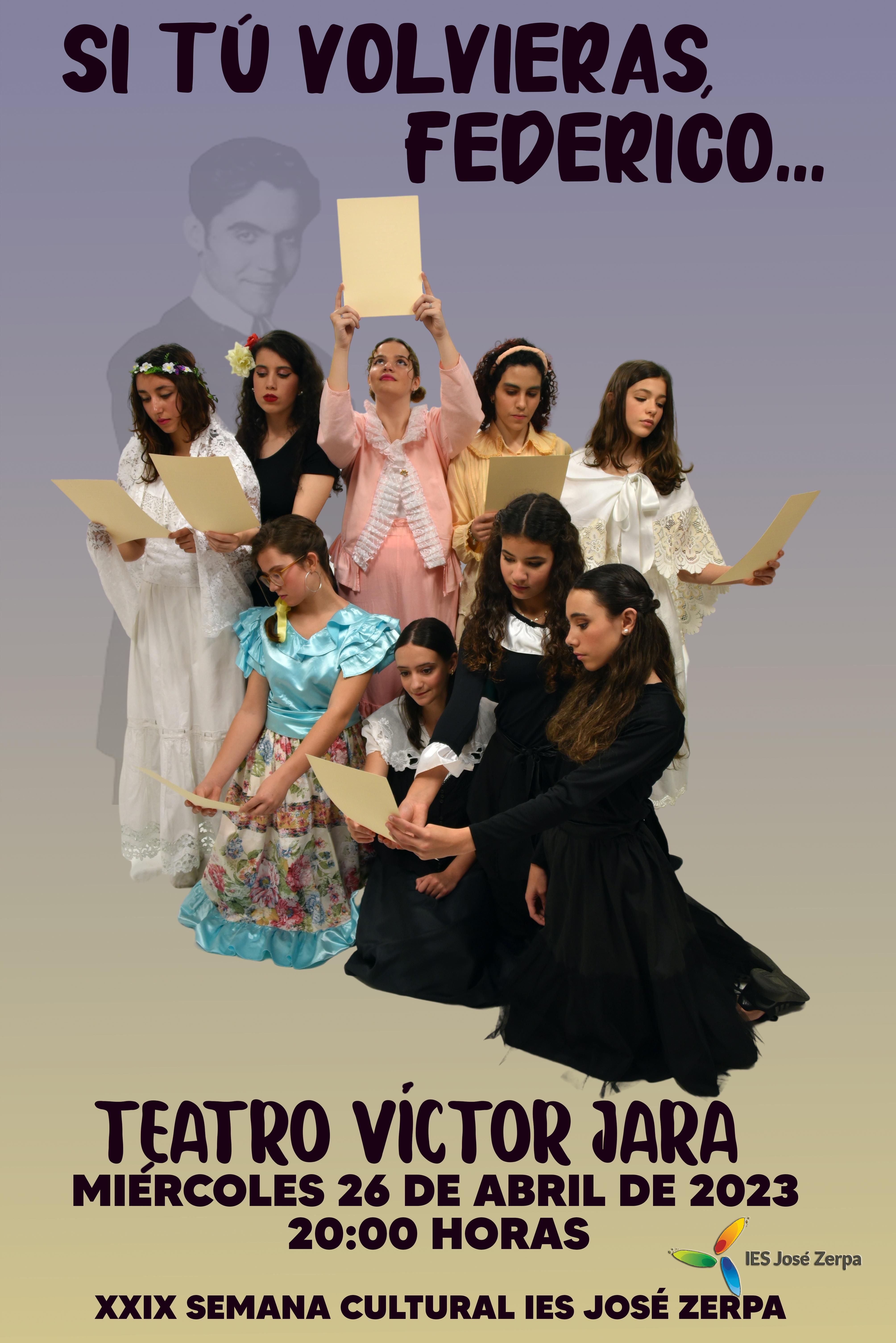 Cartel anunciador de la función