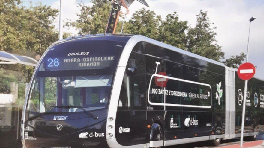 Un autobús 100% eléctrico en Donostia