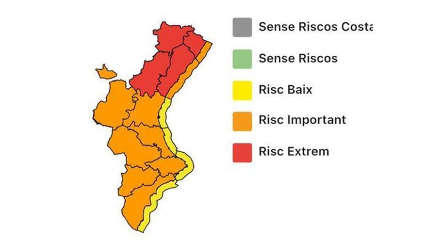 La Comunitat Valenciana suspende actividades al aire libre y pide evitar desplazamientos el sábado por el fuerte viento