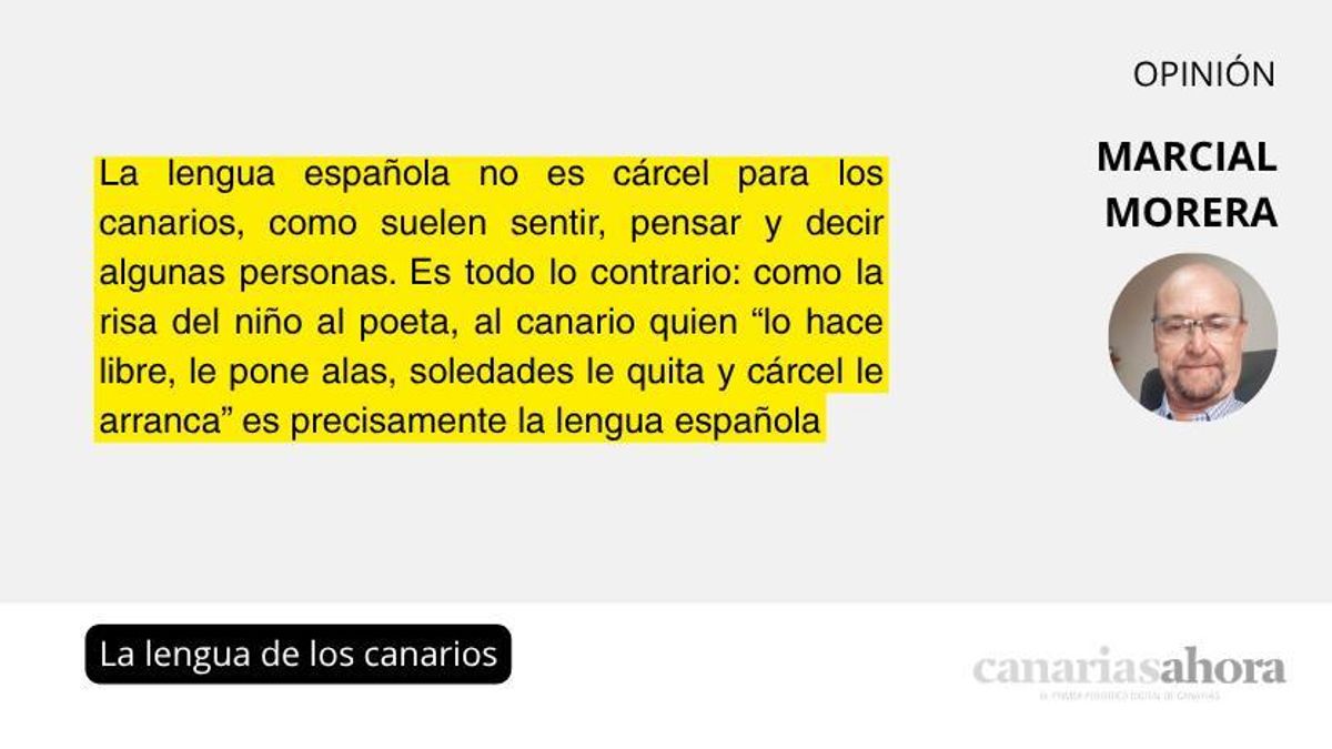 La lengua de los canarios