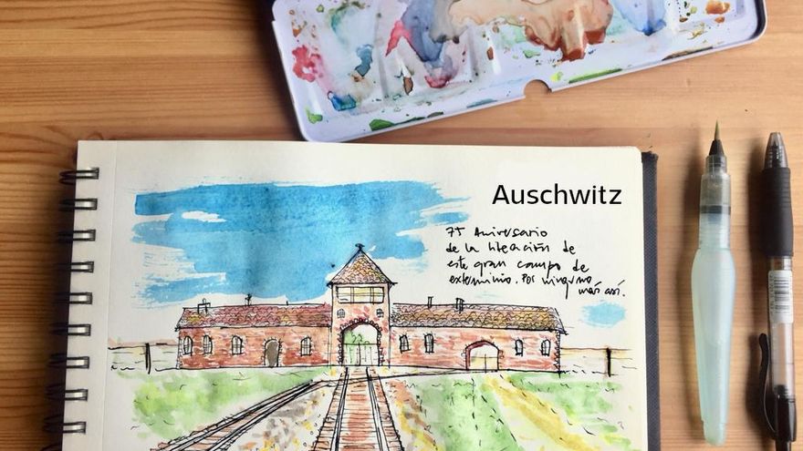Acuarela de Auschwitz
