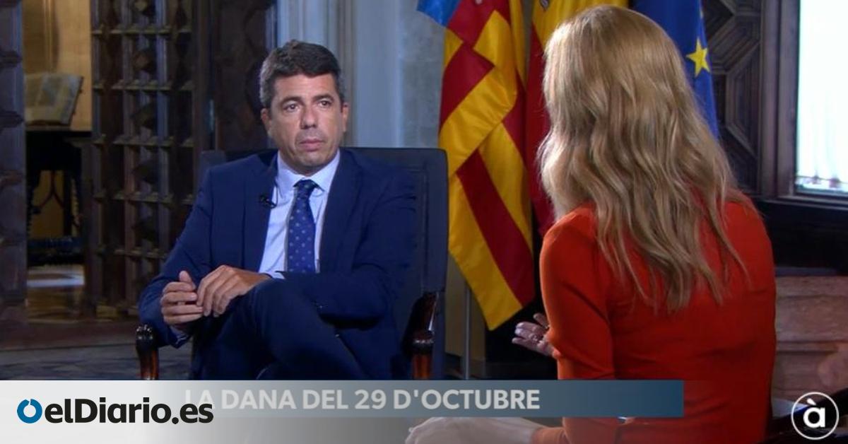 Mazón justifica su ausencia en las horas críticas de la dana con bulos sobre la actuación del socialista García Page