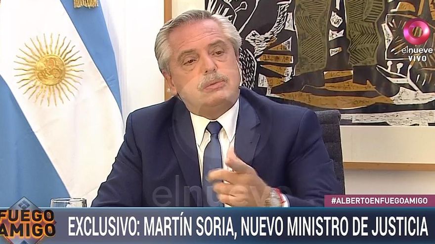 Fernández: "Martín Soria tiene una mirada absolutamente semejante a la mía sobre la Justicia"