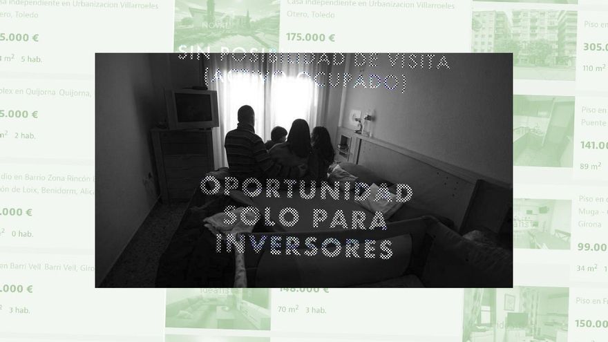 "Solo para inversores" y "ocupado sin posibilidad de visita": los fondos se deshacen de pisos con familias dentro