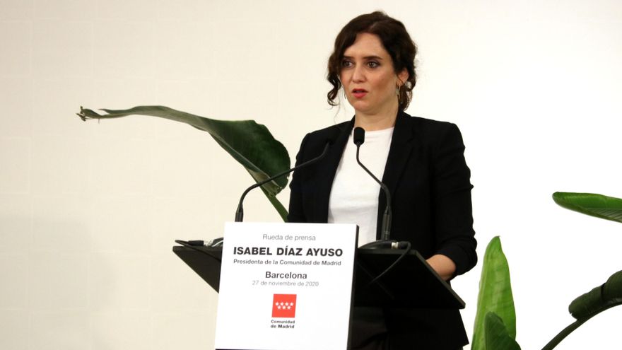 Isabel Díaz Ayuso, este viernes en Barcelona.