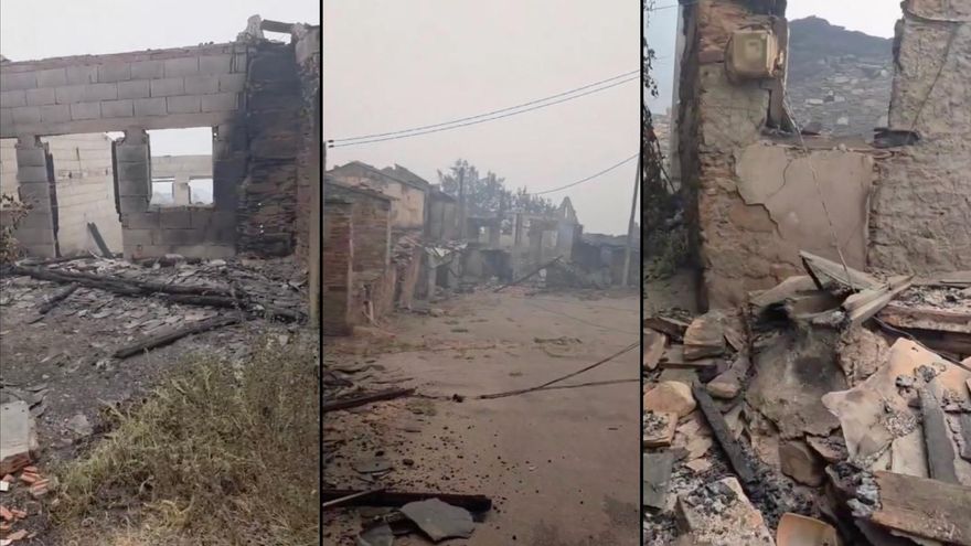 En las aldeas que el fuego calcinó en Vilamartín: "Se sabía que iba a pasar, pero no vino nadie, no hubo previsión"