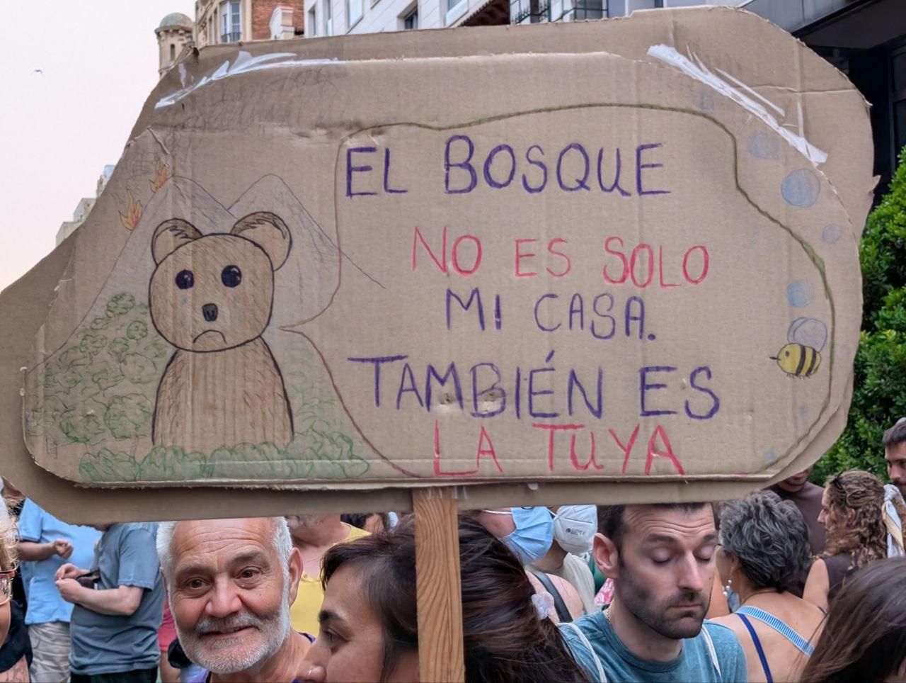 Las pancartas de la indignación en León por los mayores incendios forestales de la historia