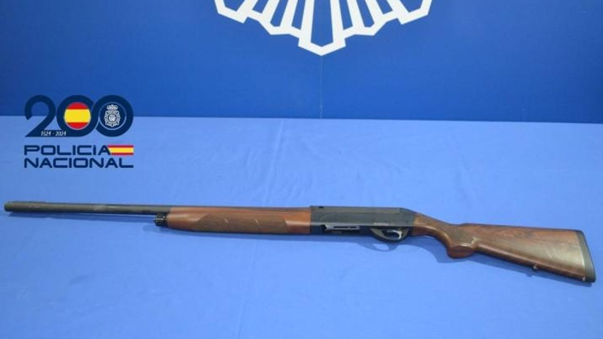 Arma que portaba el hombre que se dio a la fuga