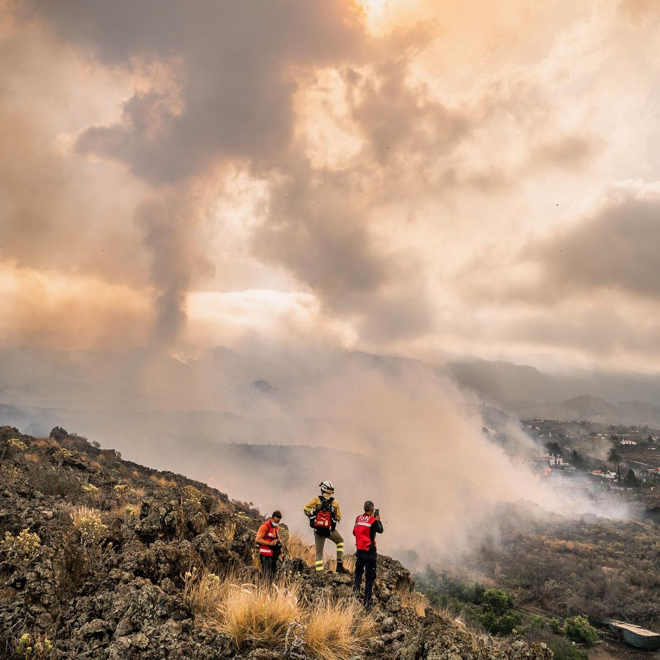 Avance de la lava en La Palma. / FOTO: Abián San Gil Hernández