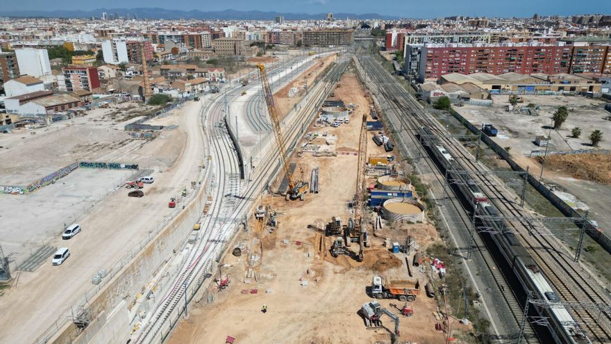 El viaducto de la avenida de Giorgeta de València se derribará entre los años 2027 y 2028 por el soterramiento de vías