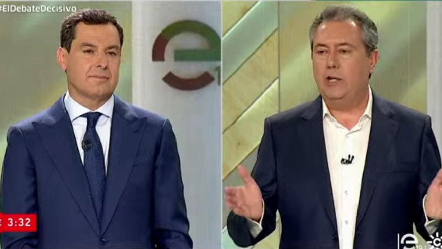 Espadas y Moreno, en un momento del debate.