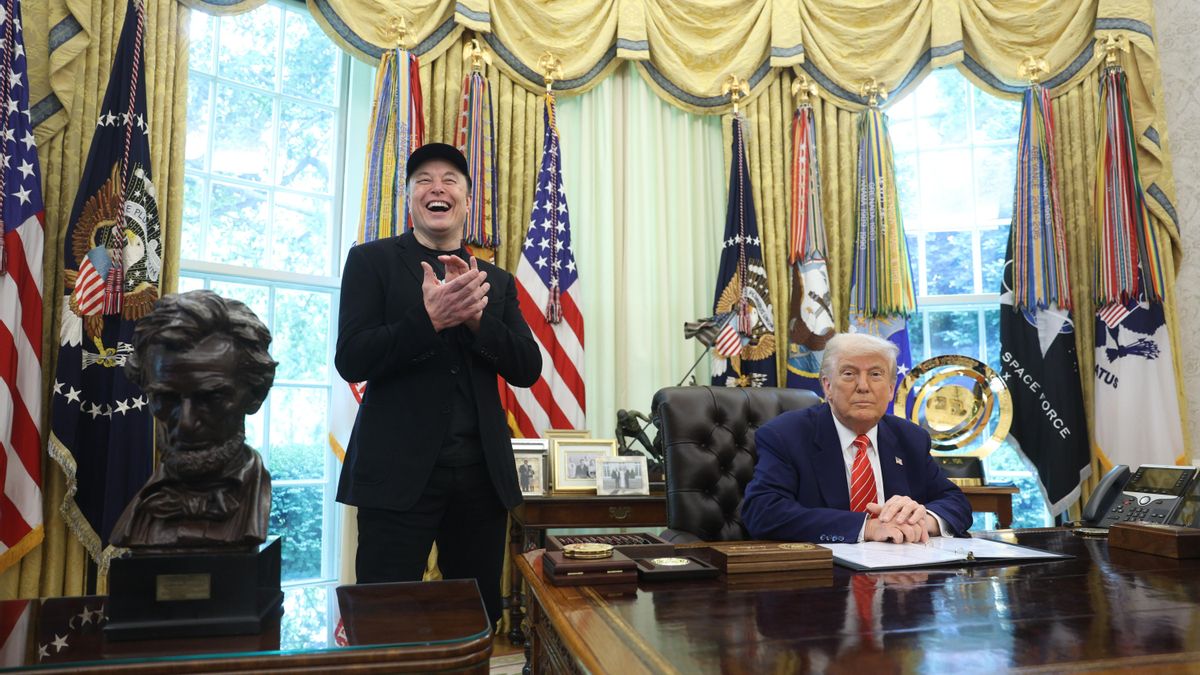 Donald Trump participa en una conferencia de prensa con Elon Musk