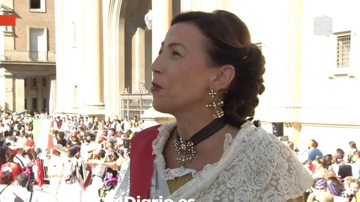 Aragón TV rescata de sus problemas técnicos un mensaje electoral de la alcaldesa de Zaragoza en plena ofrenda