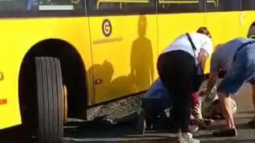 Libertad provisional para el chófer de la guagua que arrolló a un motorista en Las Palmas de Gran Canaria