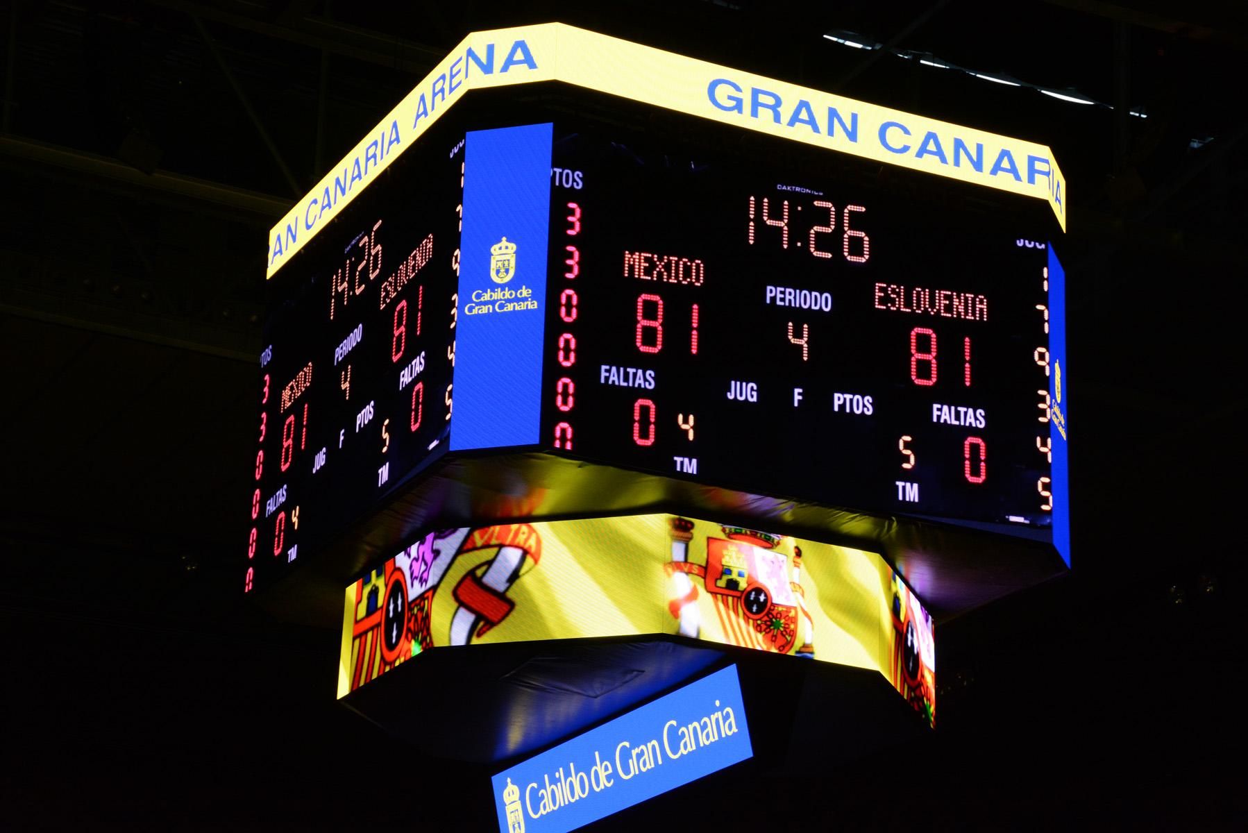 Videomarcador del Gran Canaria Arena. ACFI PRESS