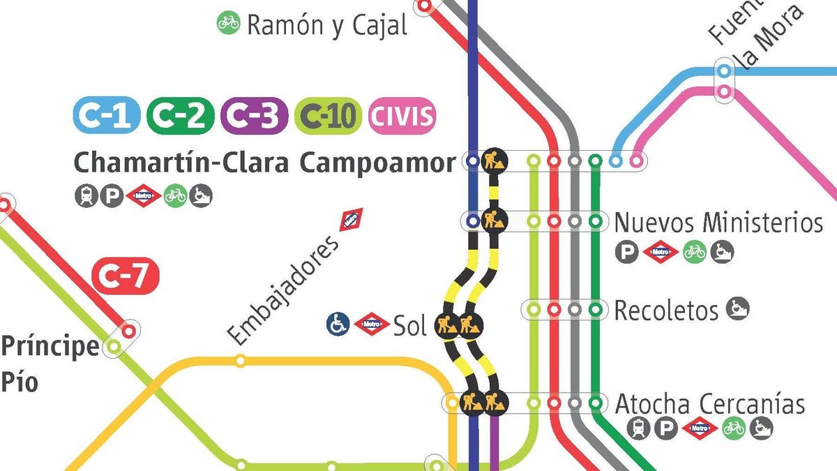 La estación de Cercanías de Sol cierra este fin de semana por obras de mejora: líneas afectadas y recorridos alternativos